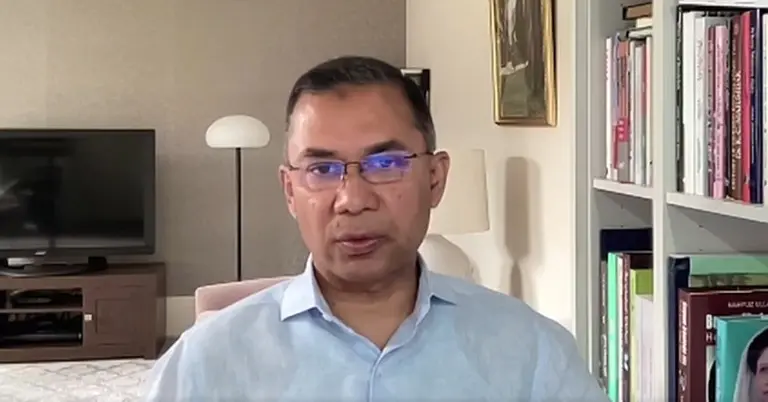 বক্তব্য দিচ্ছেন তারেক রহমান